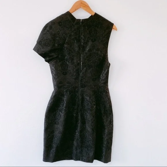 Alice + Olivia Kiro Ruffled Shoulder Mini Dress